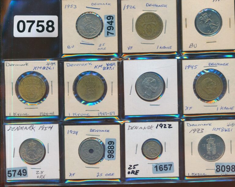 Read more about the article DENMARK – 11 COINS – HIGH VALUE MIX – #0758