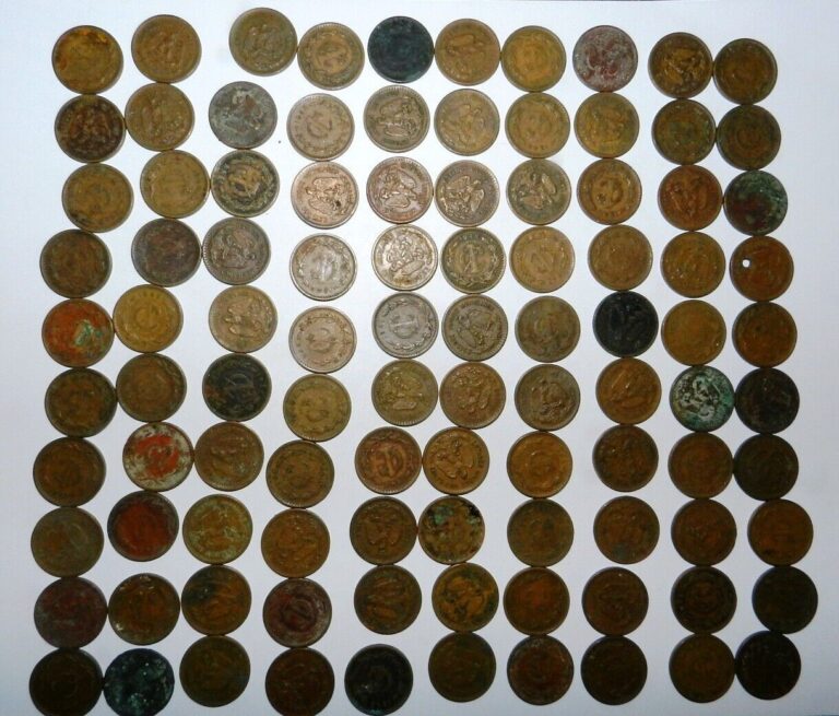 Read more about the article Vintage LOT of 100 Mexico 1940’s Un Centavo Coins VT4930