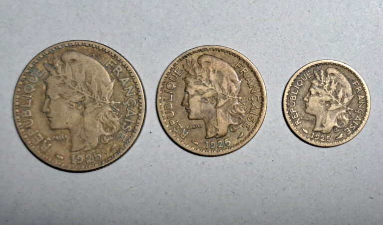 Read more about the article 1925 TOGO 3 Coin Lot – 2 Francs  1 Franc  50 Centimes World Coins