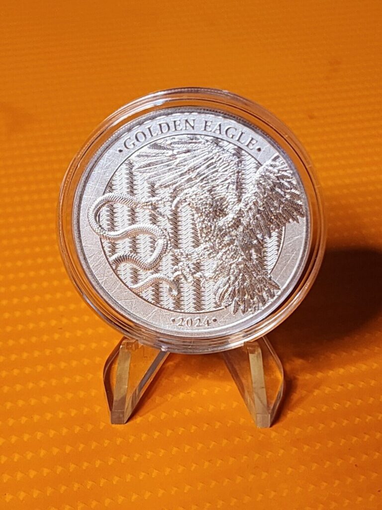 Read more about the article 2024 MALTA GOLDEN EAGLE 5 EURO 1 OZ SILVER BU IN CAPSULE WITH MINTAGE OF 50000