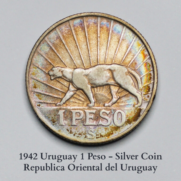 Read more about the article 1942 Uruguay 1 Peso – Silver Coin – Republica Oriental del Uruguay #129