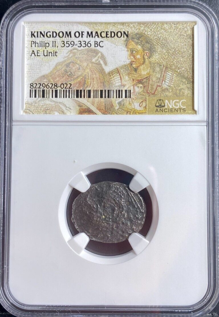 Read more about the article 359BC-336BC NGC Certified Greek Kingdom of Macedon Coin Philip II Genuine Greece