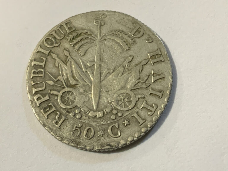 Read more about the article Haiti AN28 (1831) 50 Centimes Silver Coin