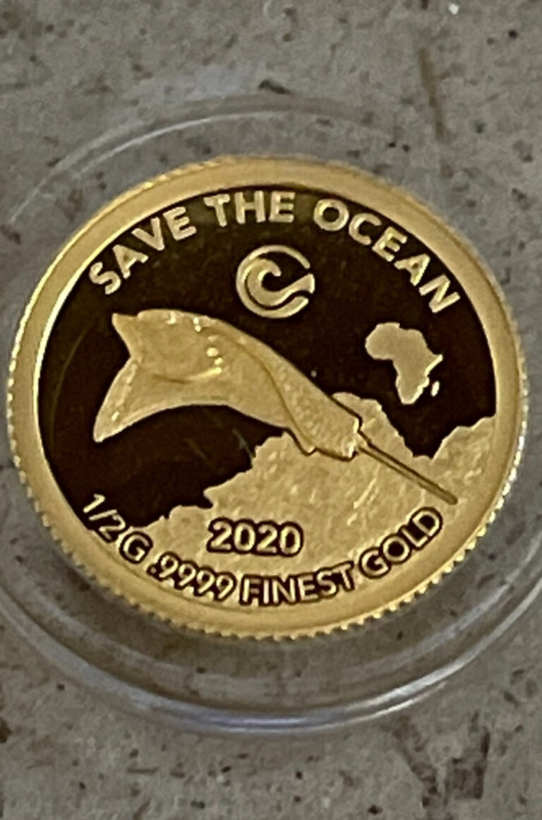 Read more about the article 2020 Senegal Proof .9999 1/2 g Gold Coin Save the Ocean Eagle Ray 250 Francs CFA