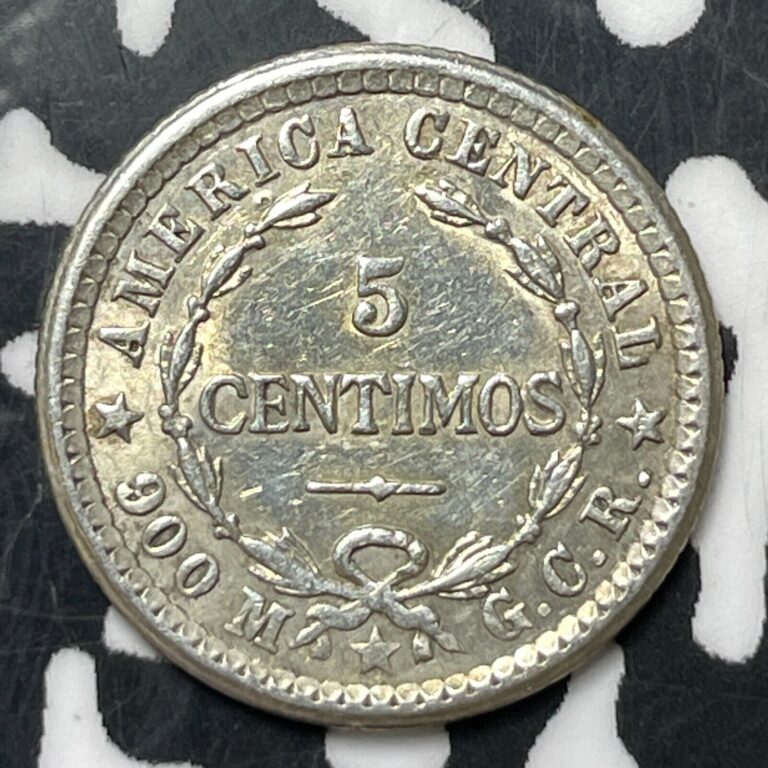 Read more about the article 1914 Costa Rica 5 Centimos (11 Available) (1 Coin Only) Silver!