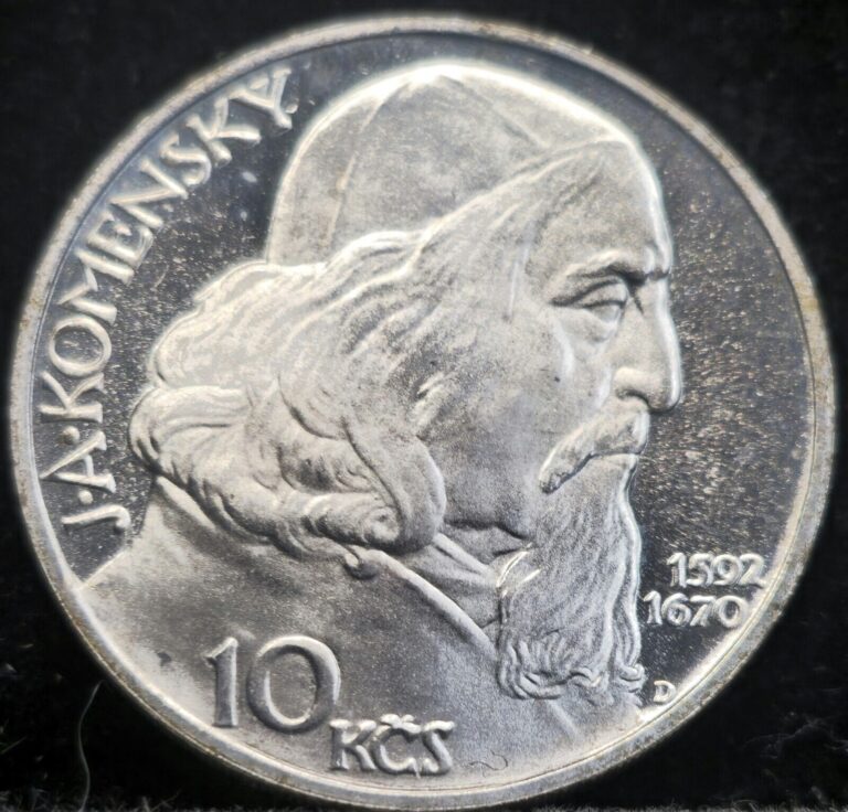 Read more about the article 1957 CZECHOSLOVAKIA Jan Ámos Komenský Proof Silver 10 Korun Coin