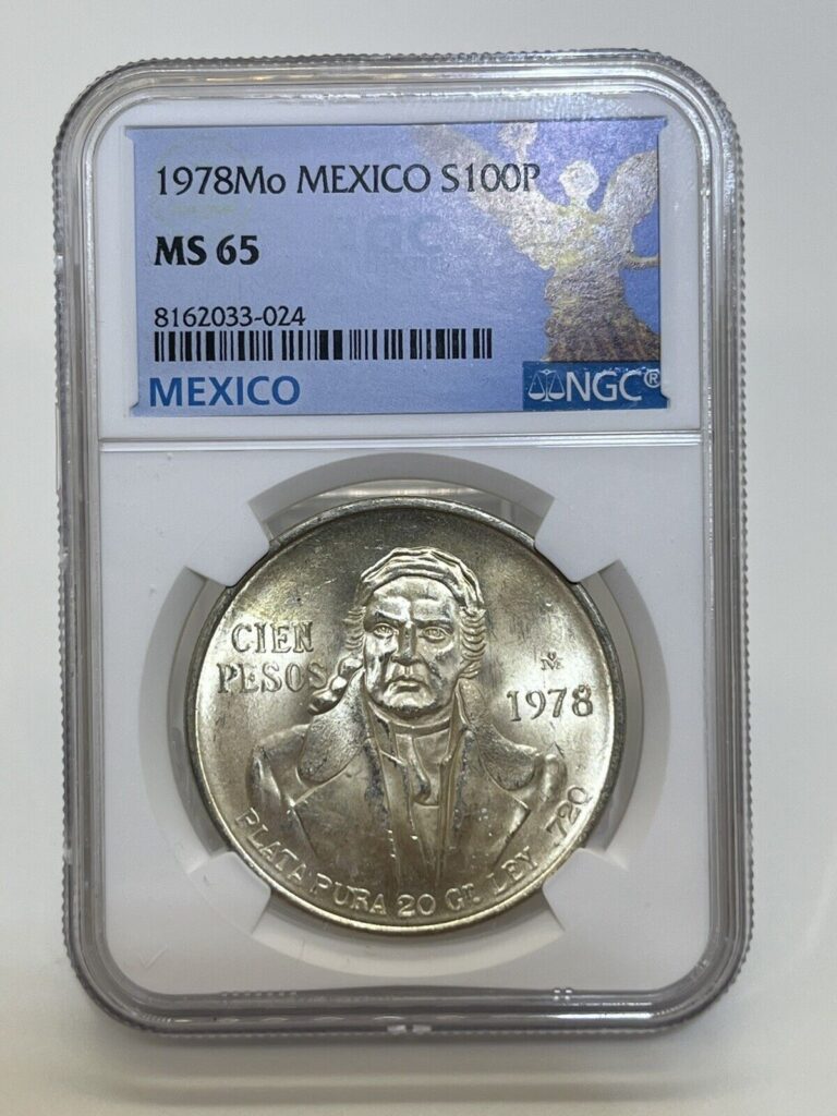 Read more about the article MS65 1978 MEXICO Silver 100 PESOS S100P NGC Silver