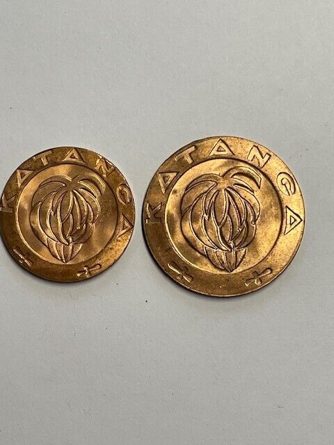 Read more about the article Katanga (Congo) 1961 5 and 1 Franc uncirculated (set of 2 coins)