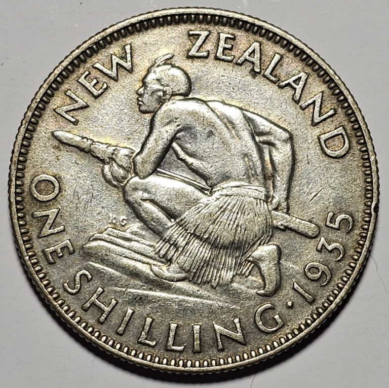 Read more about the article 1935 New Zealand One Shilling Silver Coin (NZ-100)