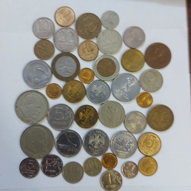 Read more about the article USSR RUSSIAN FEDERATION COINS RUBLE KOPEKS   LOT 40 PCS.#175B12