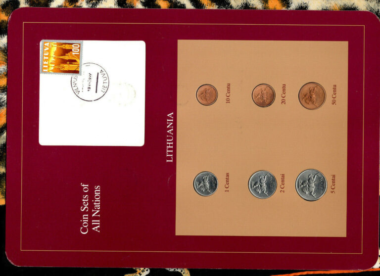 Read more about the article Coin Sets of All Nations Lithuania UNC 1 2 5 10 20 50 Centu 1991