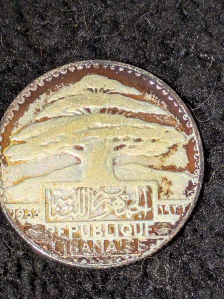 Read more about the article 1933 Lebanon 25 Piastres – Silver Needs Restoration