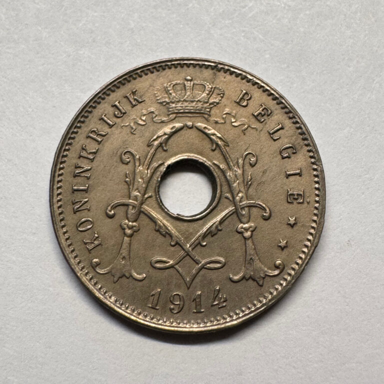 Read more about the article 1914 Belgium 5 Centimes – Beautiful Coin – #B-017