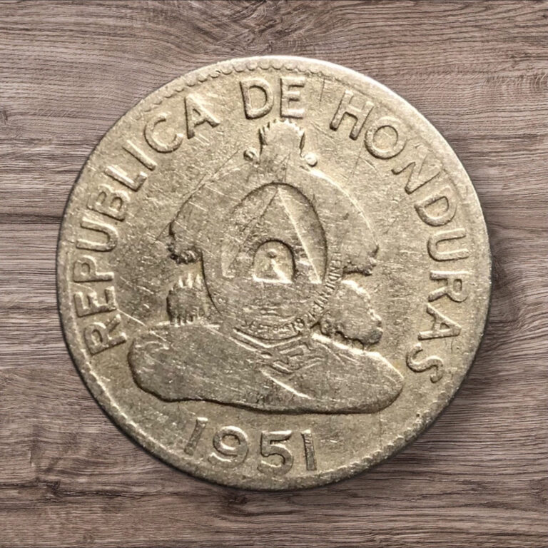 Read more about the article 1951 HONDURAS 10 CENTAVOS – F – Great Scarce Coin –