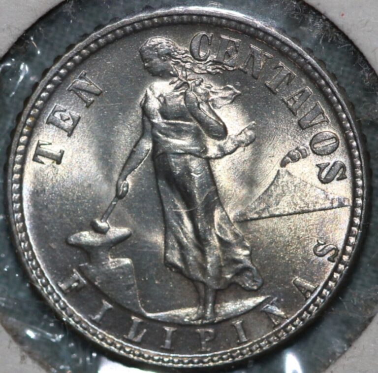 Read more about the article Philippines 1944 D ~ Silver 10 Cents ~ WWII ~ Gem BU ~ 99 ¢ Tracked shipping