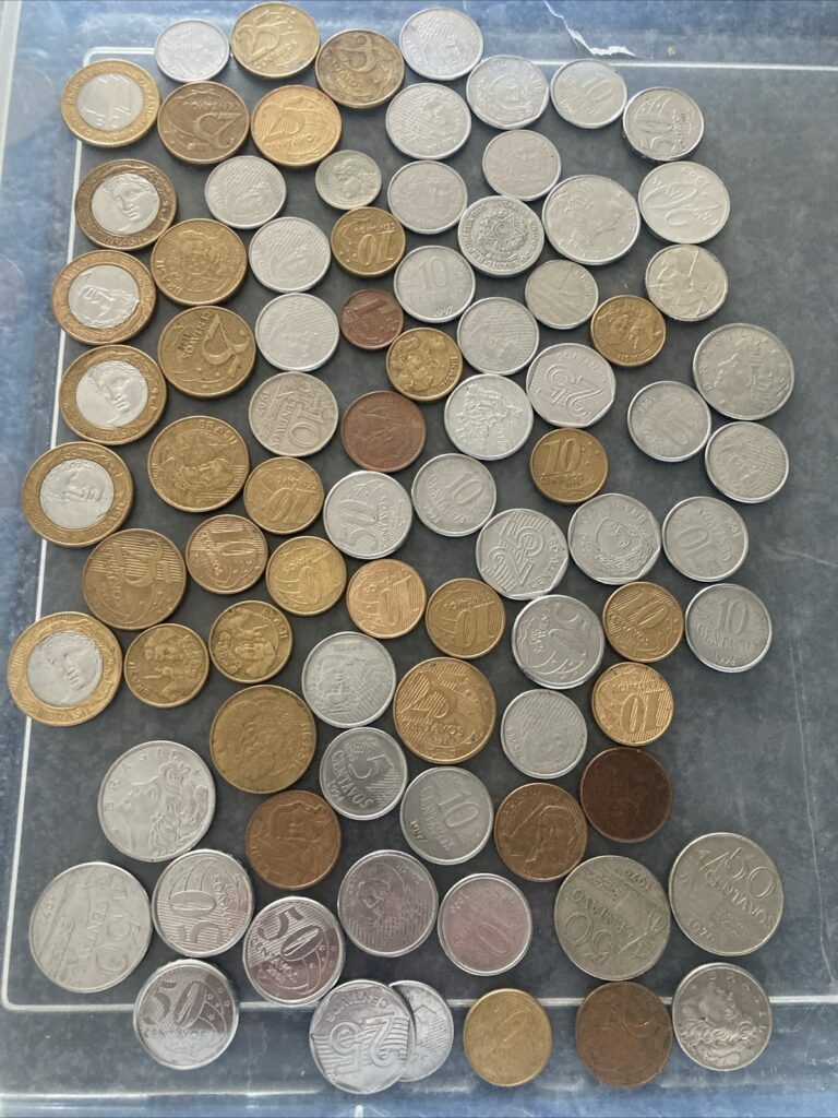 Read more about the article Lot of Brazilian Coins Brazil. Brasil Coin Group. Free Shipping (K)