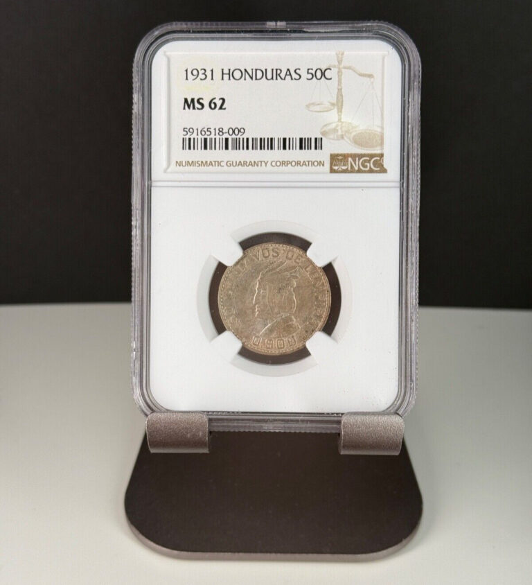 Read more about the article Honduras – 50 Centavos – 1931 NGC MS62 – Silver .900 – 500 000 Minted