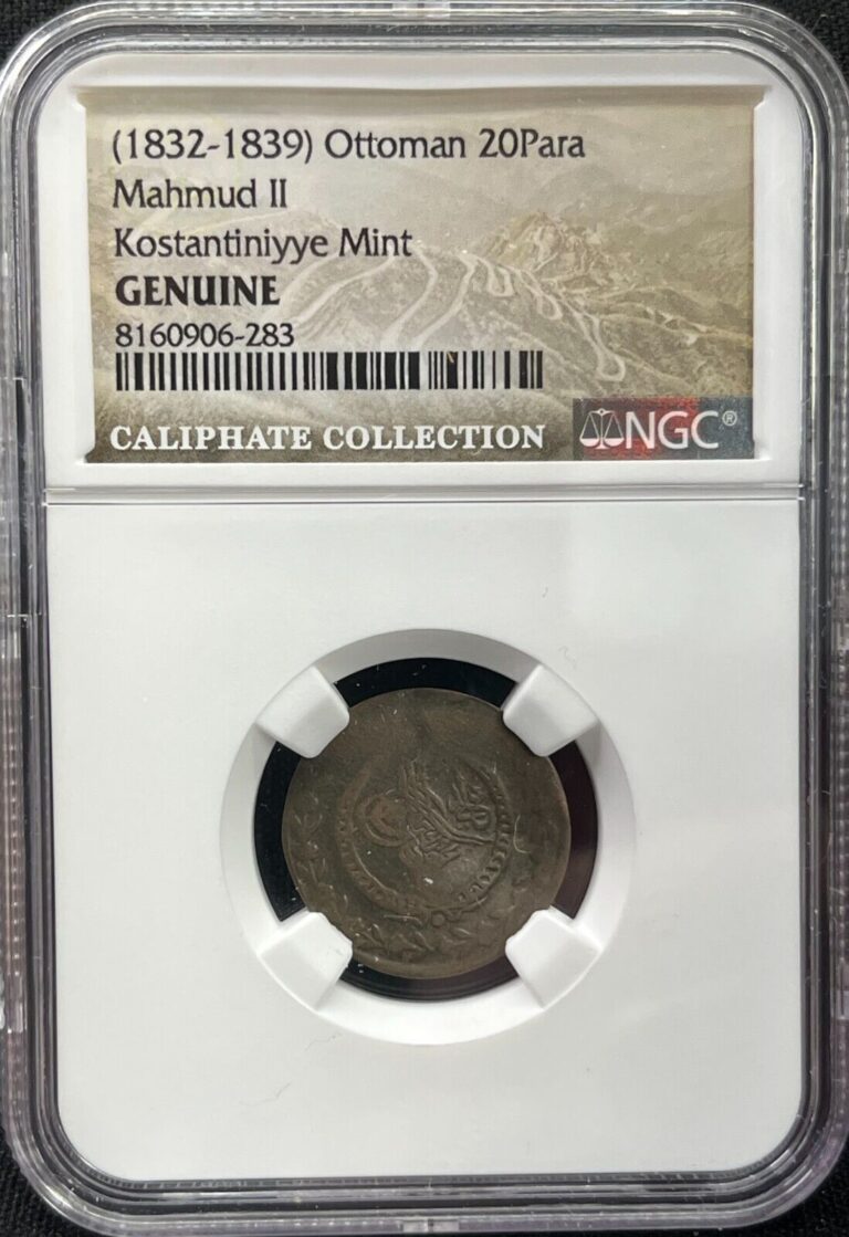 Read more about the article NGC 1832-1839 Ottoman 20 Para Mahmud II Kostantinlyye Mint Genuine FREE SHIPPING