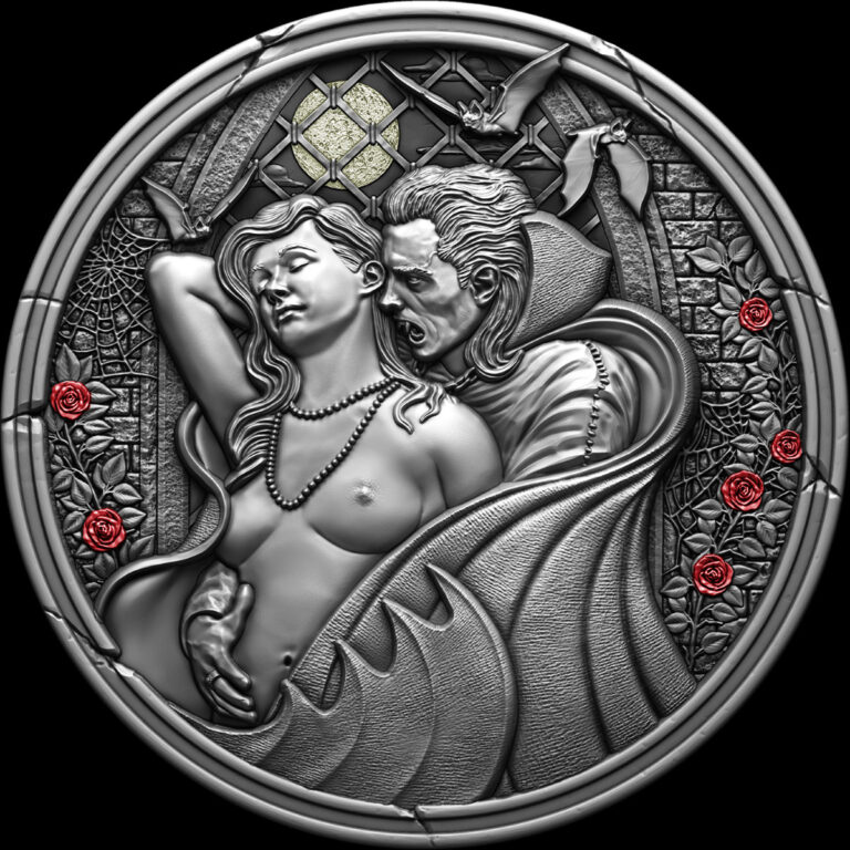 Read more about the article 2024 Cameroon Midnight Seduction 2 oz Silver High Relief Antiqued Coin