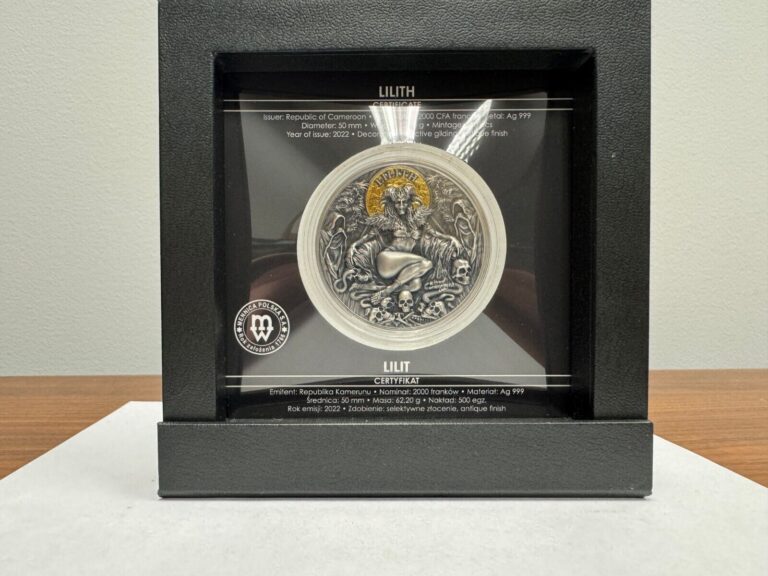 Read more about the article Lilith 2 oz Antique finish Silver Coin 2000 Francs CFA Cameroon 2022