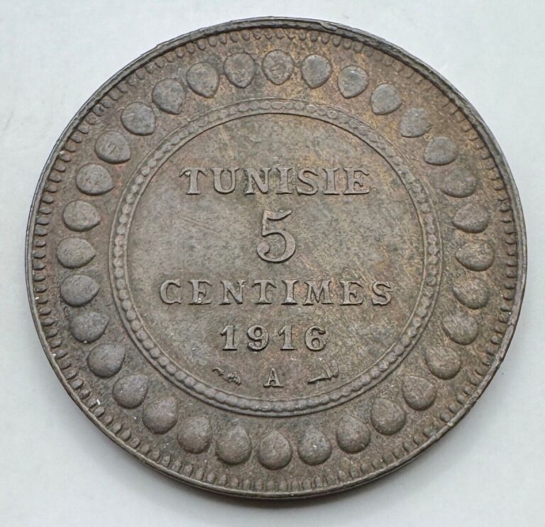 Read more about the article 1916 A Tunisia 10 Centimes Coin- Tunisian – 2 000 000 Minted- Free Shipping