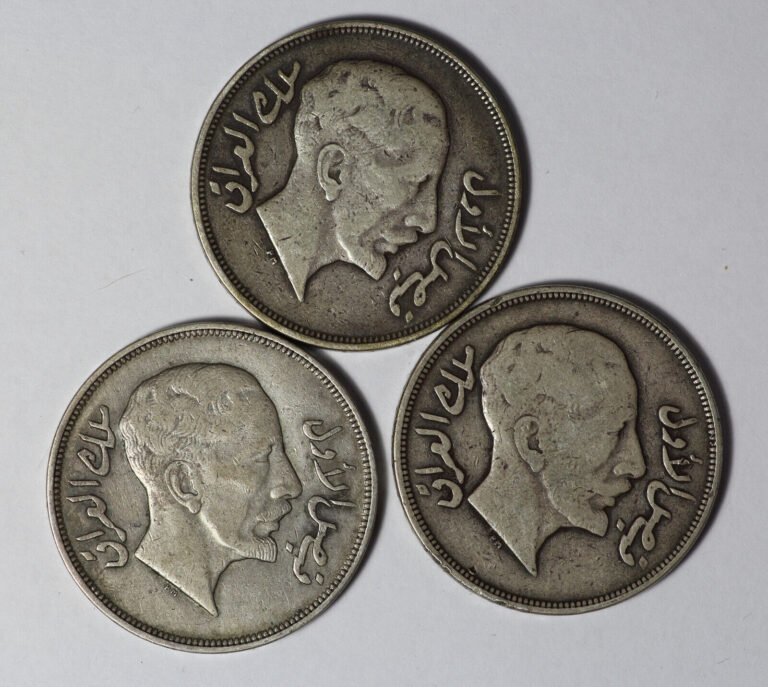 Read more about the article Lot of 3 Iraq Riyal 1932 Silver Coins  Edge Varieties