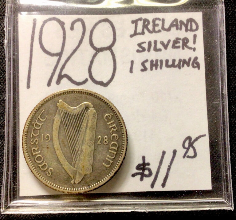 Read more about the article 1928 Ireland Silver! 1 Shilling! ENN Coins