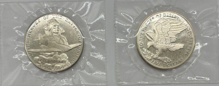 Read more about the article 1990 and 1991 Republic of Marshall Islands $5 Dollar Sealed Commemorative Coins