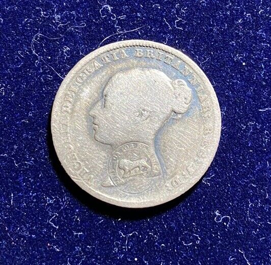 Read more about the article !RARE! Costa Rica Silver Real Counter mark On 1844 Great Britain Sixpence SCARCE