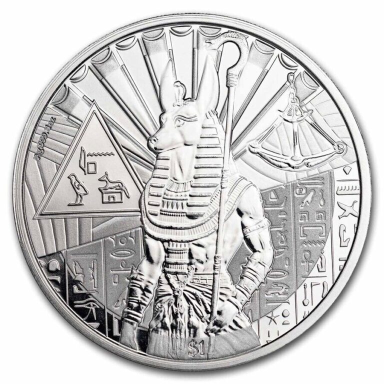 Read more about the article 2023 Sierra Leone Egyptian Gods: Anubis 1 oz .999 FINE Silver BU Coin IN STOCK!!
