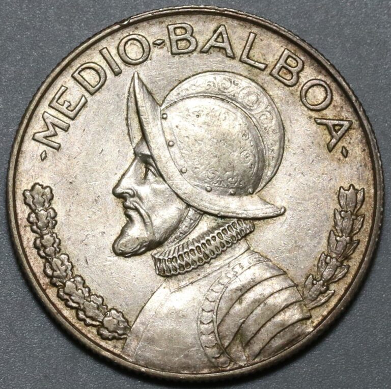Read more about the article 1934 Panama 1/2 Medio Balboa AU Silver Half Dollar Coin 90K Minted (24090501R)