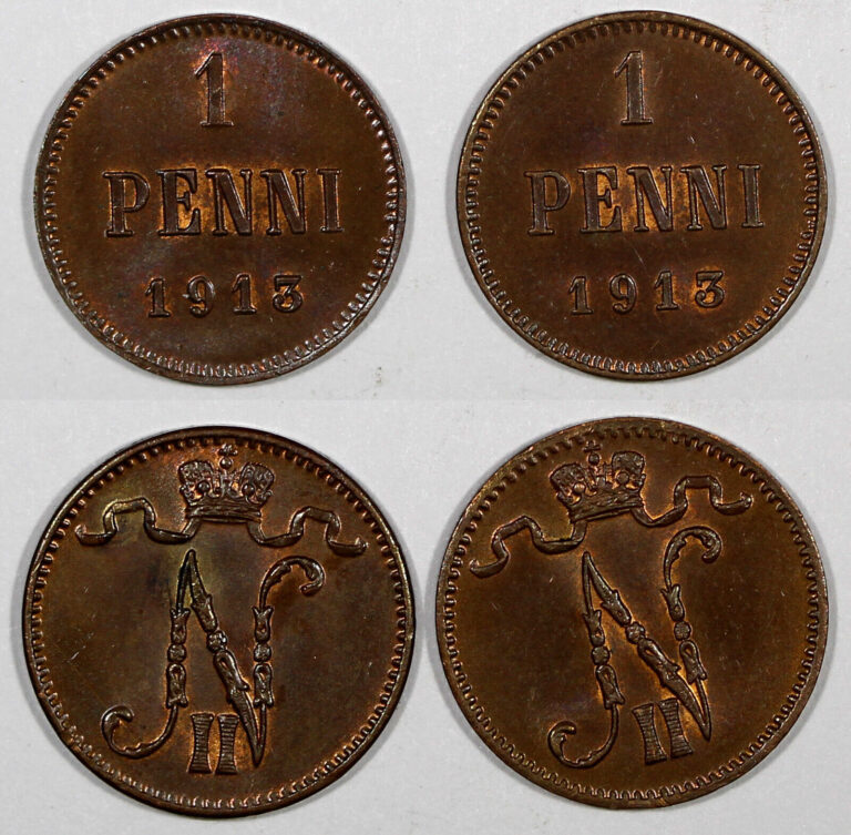 Read more about the article FINLAND Nicholas II Copper 1913 1 Penni  UNC KM#13  RANDOM PICK (1 COIN)  (59)