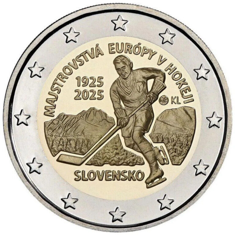 Read more about the article 2025 Slovakia € 2 Euro UNC Coin – 1st International Sports Tournament 100 Years