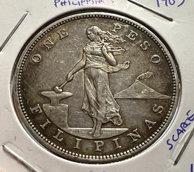 Read more about the article 1903  PHILIPPINES SILVER ONE PESO RARE COIN