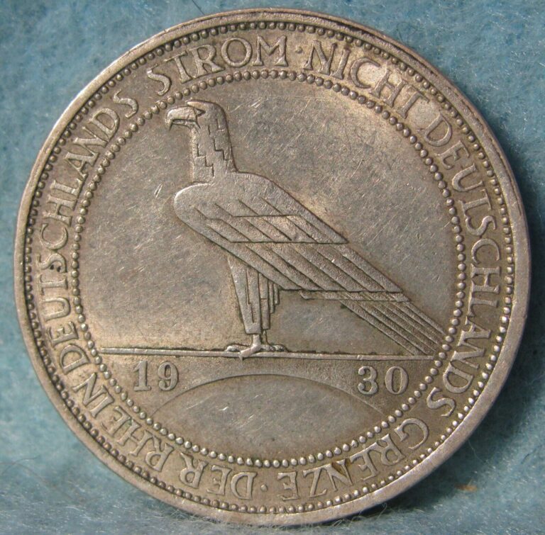 Read more about the article 1930-A Germany Liberation Of The Rhineland 3 Mark World Silver Coin #560