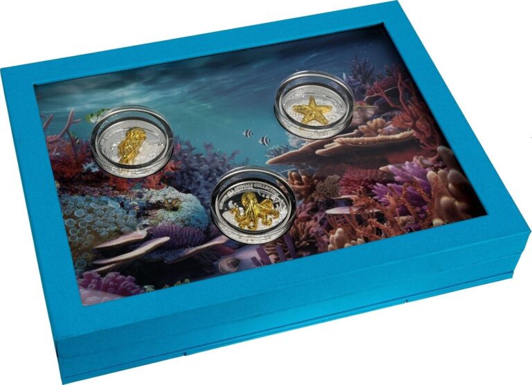 Read more about the article 2024 Samoa Golden Sea Animals Colletion 3 x 1oz Silver Proof Coin with Gold Gild