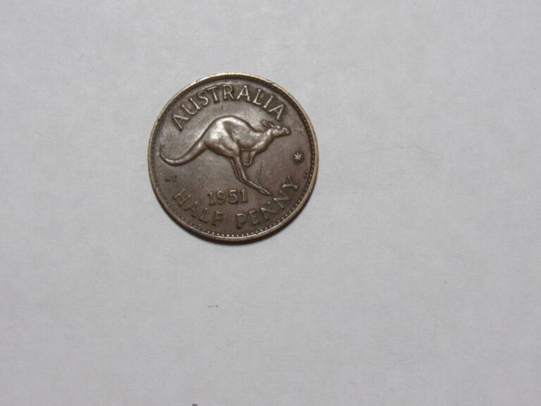 Read more about the article Old Australia Coin – 1951 PL Half Penny Kangaroo – Circulated