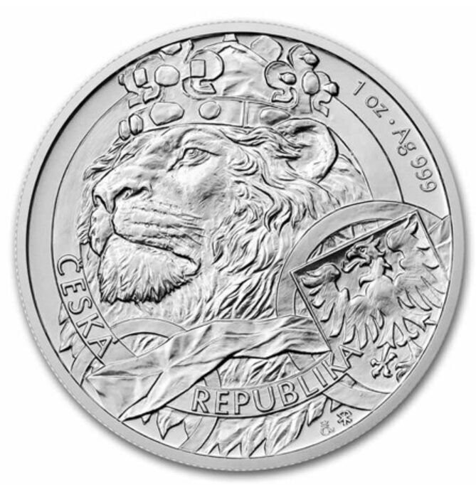 Read more about the article 2025 Niue Czech Lion BU 1 oz Silver Coin in capsule