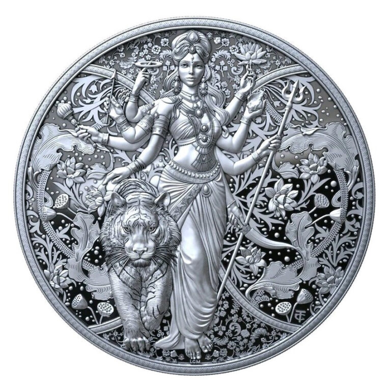 Read more about the article DURGA Hindu Religion 1 Oz Silver Coin 2000 Francs Cameroon 2025