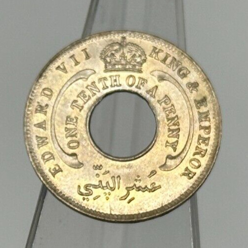 Read more about the article 1908 Nigeria British West Africa – One Tenth Penny Coin – Copper/Nickel  20.3mm