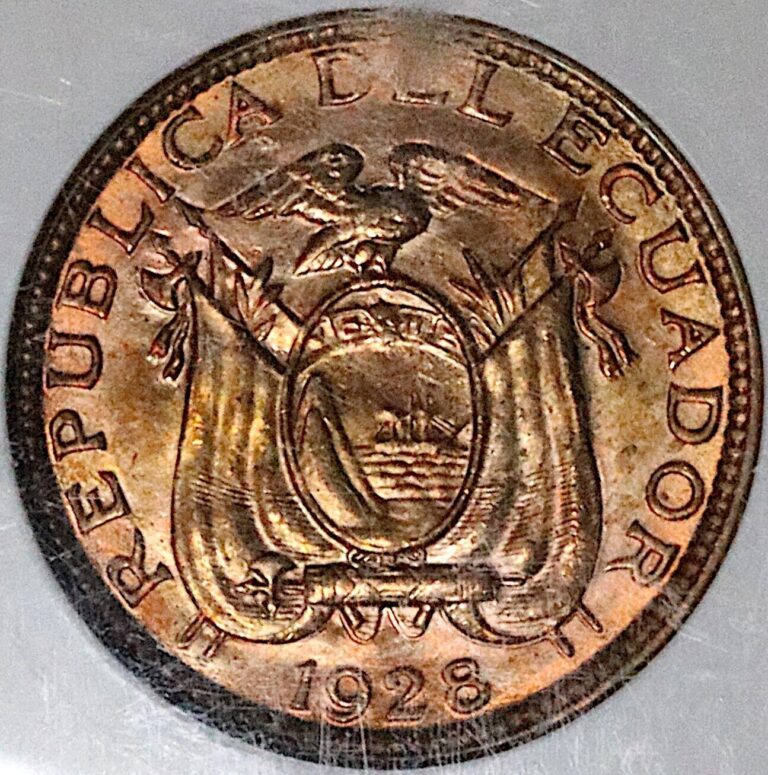 Read more about the article 1928 NGC MS 65 RB Ecuador 1 Centavo GEM Mint State BU Coin (23102901C)
