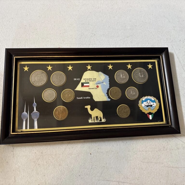 Read more about the article State of Kuwait 10 Coin Set Framed 11”x6”