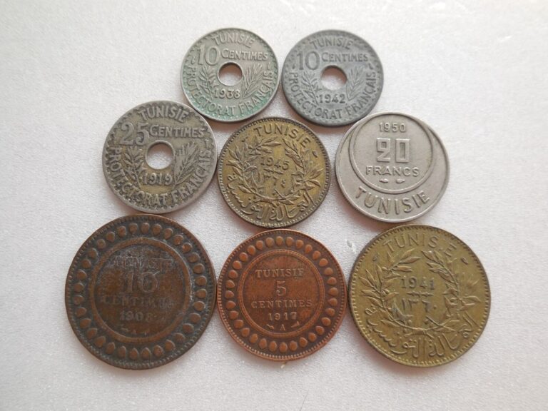 Read more about the article EIGHT OLD COINS FROM FRENCH TUNISIA ALL DIFFERENT