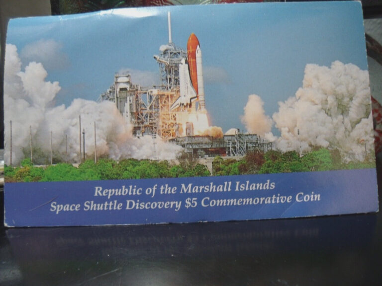 Read more about the article MARSHALL ISLANDS SPACE SHUTTLE DISCOVERY  $5 COMMEMORATIVE COIN  WITH COVER