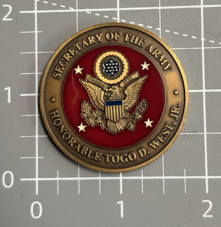 Read more about the article Secretary of the Army Togo D West  Jr. Challenge Coin