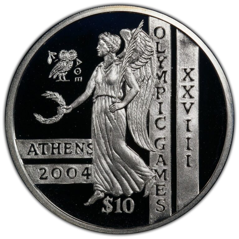 Read more about the article 2003 Sierra Leone Silver $10 Olympics PCGS PR69DCAM Athena and Nike RGUTH080