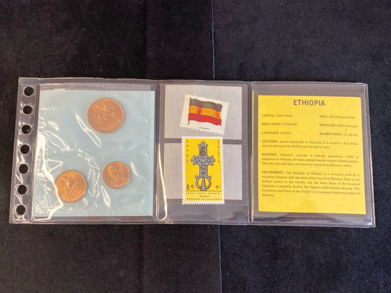 Read more about the article Ethiopia Coin and Stamp Set Foreign Coins Free Shipping