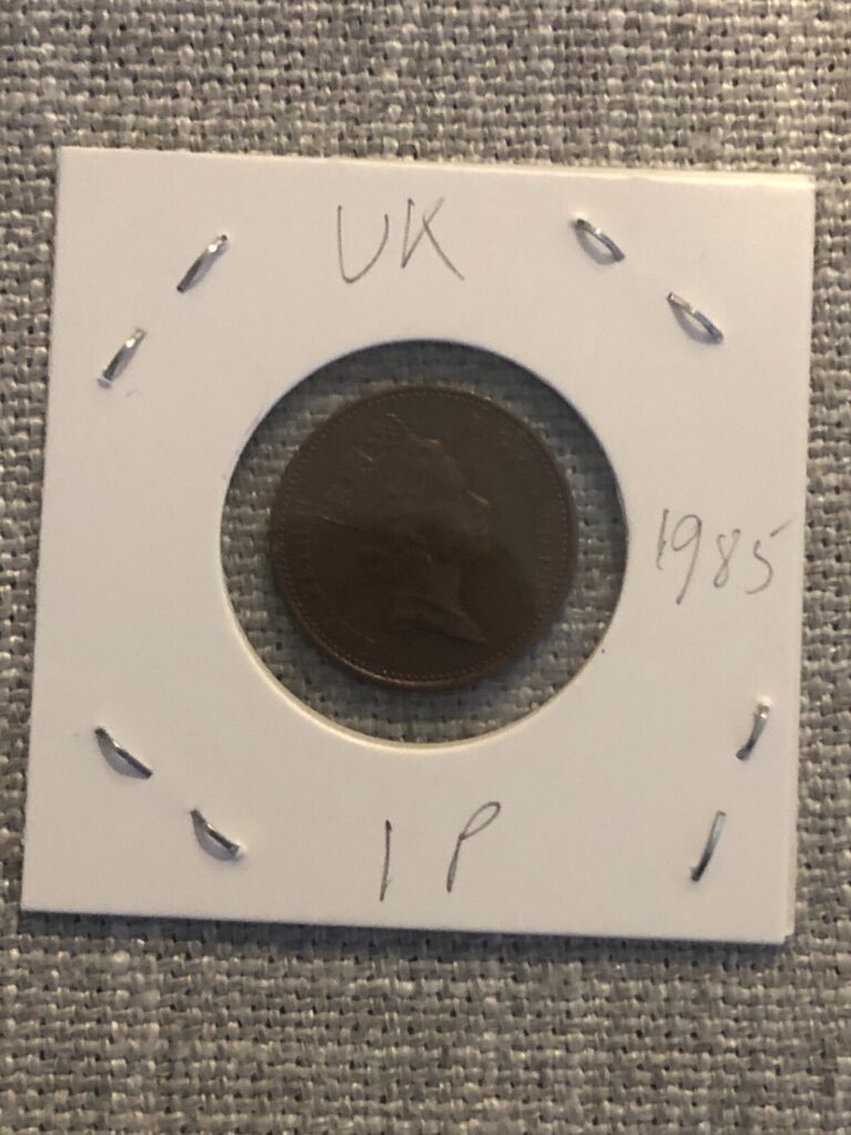Read more about the article Lot of 6 Vintage United KIngdom coins – (4) 1p  (1) 1 shilling  (1) 1/2p