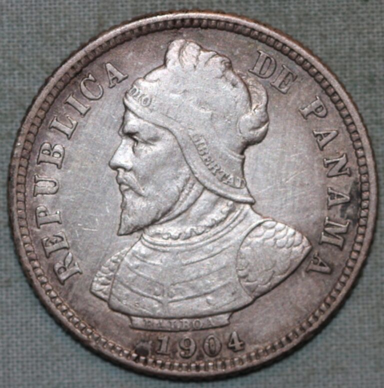 Read more about the article Panama 1904 ~ .900 Silver 10 Cents quarter sized~ U.S. Territory~99 ¢  shipping