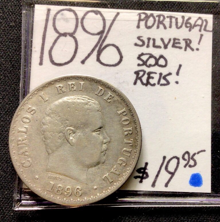 Read more about the article 1896 Portugal Silver! 500 Reis! ENN Coins